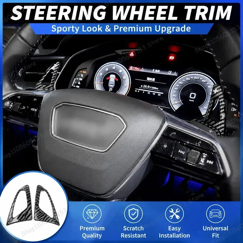 for Audi A4 A6 A7 A8 S4 S5 steering wheel paddle shifter panel gear shift cover car accessory upgrade kit for automatic