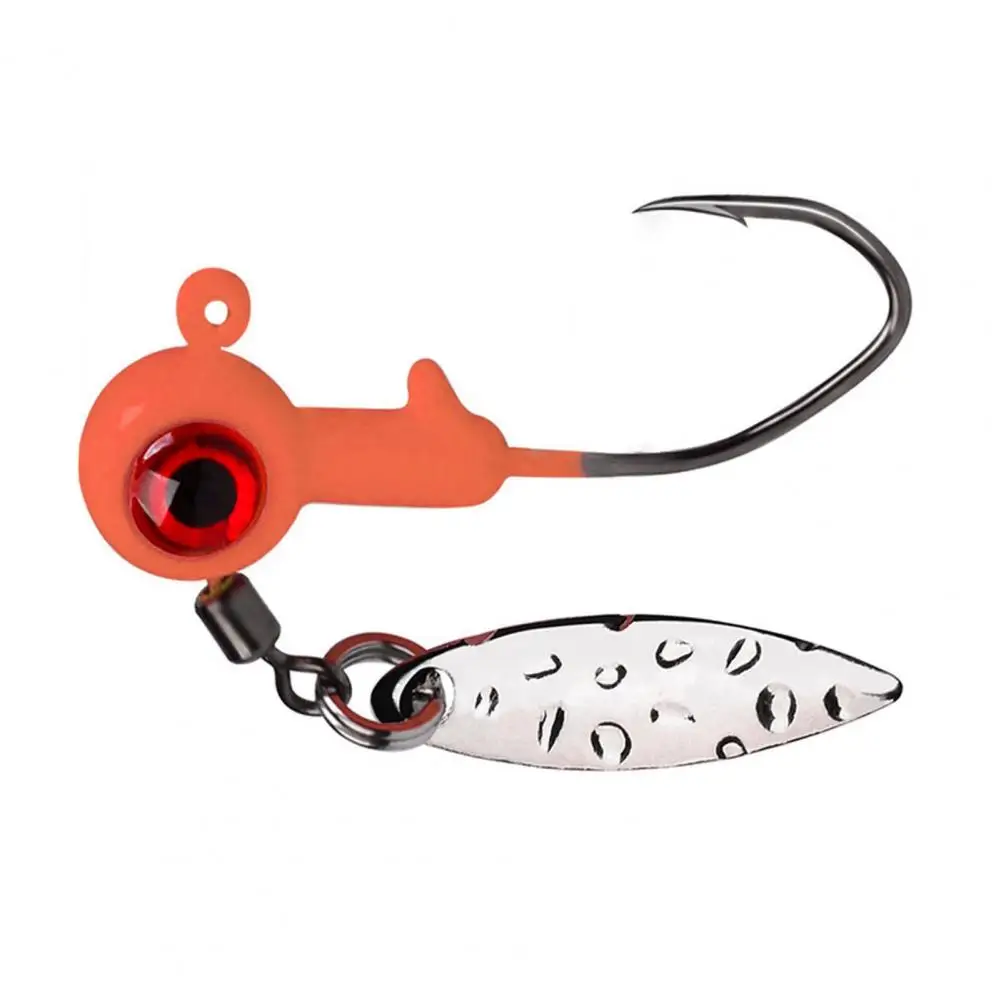 Flexible Rotating Barb Fishhook Sharp 360-degree Rotating Fishhook 25pcs/box Fishing Lures Kit with Single Hook for Crappie