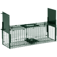 Outsunny Trap for Live Animals 60X18X20 cm with 2 Doors Green