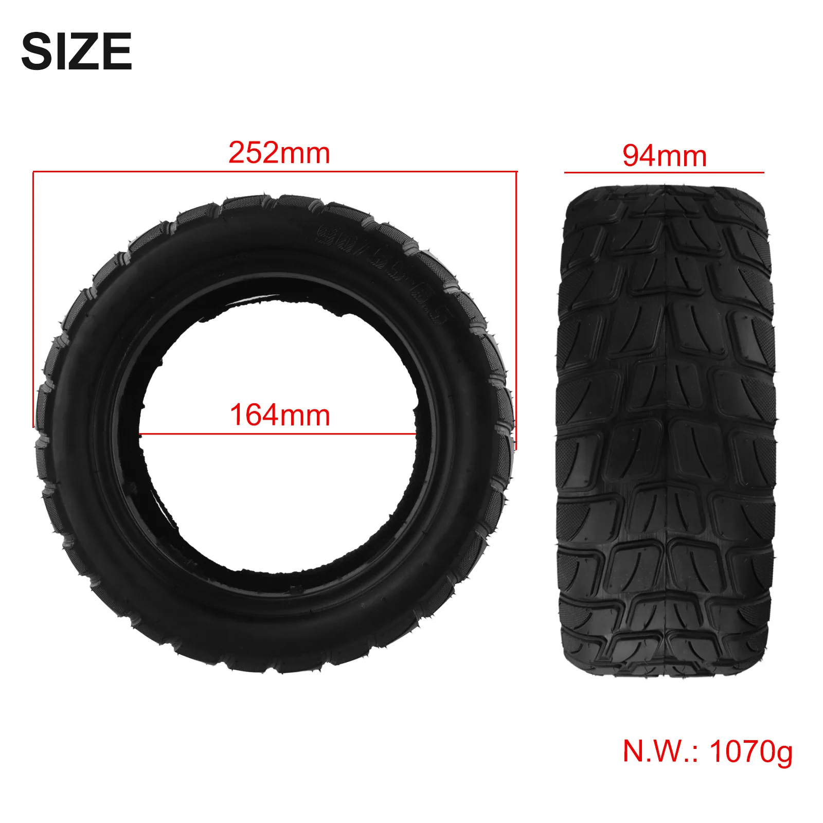 E-Scooter For Electric Scooter Inch Vacuum Tyre Tire Not Easy To Deform Note Tubeless Tyre Vacuum Tyre E-scooter