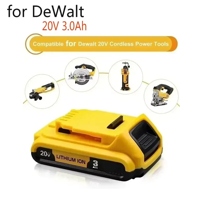 

For DeWalt 18V 20V Max Lithium Batteries 20V 3Ah DCB203 Li ion Battery ReplacementDCB206 DCB205 DCB204 DCB200Power Tools