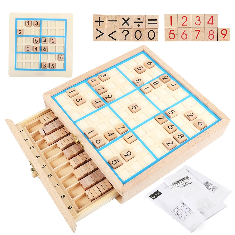 Sudoku Crosswords Montessori Wooden Educational Digits Inference logic Games Latin Square Math Puzzles Number Place Games Toys