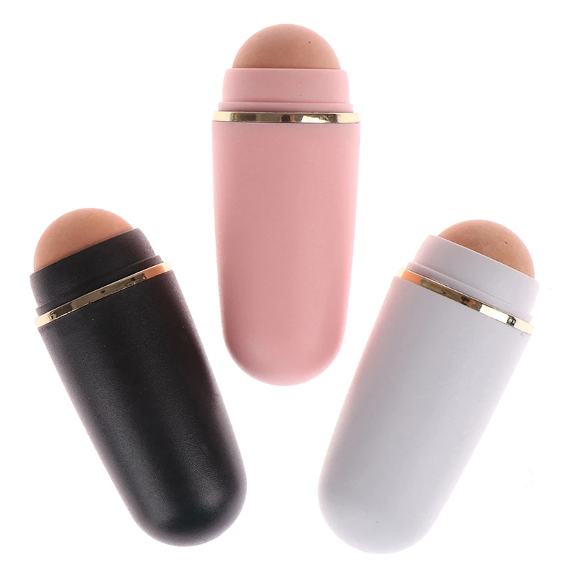 Face Oil Absorbing Roller Volcanic Stone Massage Body Stick Beauty Face Skin Care Tool Removing Pores Cleaning Oil Roller