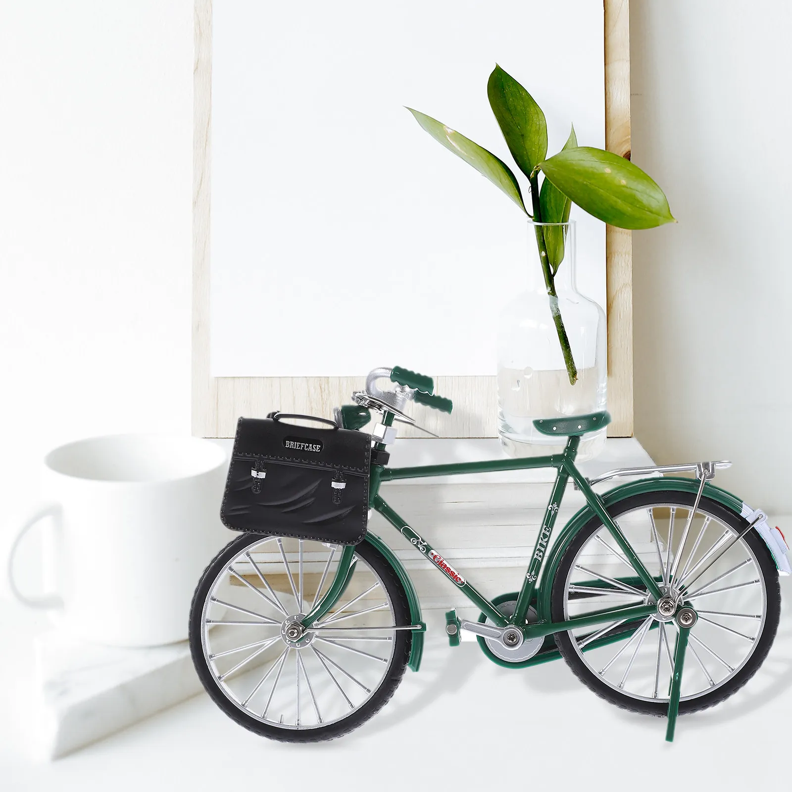 

1Set Alloy Vintage Style Miniature Bike Sculpture Desktop Decor Retro Office Living Room Bedroom Art Decoration Metal Bike
