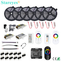 LED Strip 5m 10m 15m 20m 25m 30m SMD 5050 RGB RGBW 60LED/m 12V tape Rope Ribbon Kit WiFi Tuya Music 2.4G RF remote controller