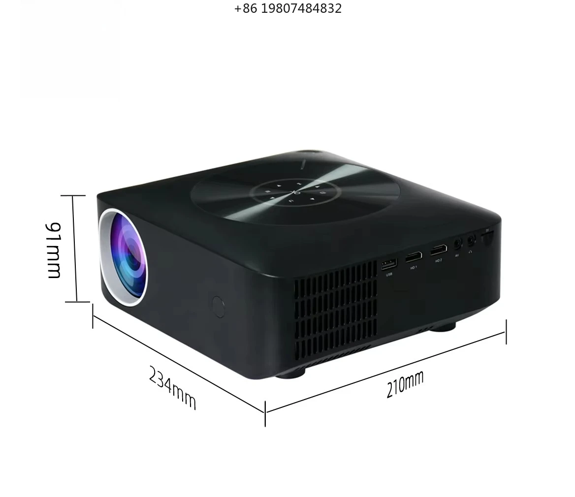 

Theater Movie Beamer Compatible Mobile Phones M20 Smart Android 9.0 2.4G/5G WiFi 1080P 4K LED Projector with 350 Lumens Home