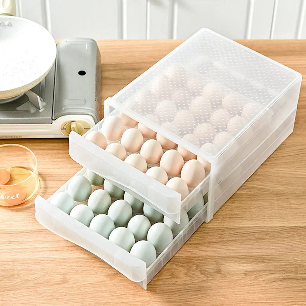 

Household Fresh Egg Cartons Twin Dozen Holder Container Containers Fridge Storage