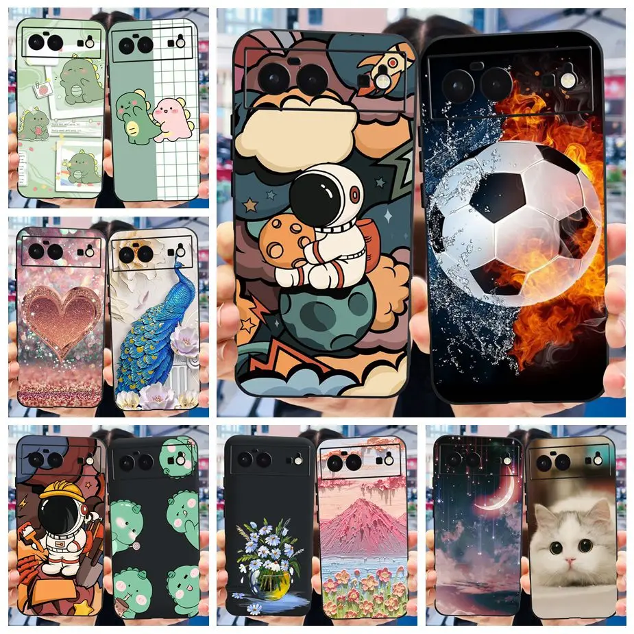 For Google Pixel 6 Pro Case Pixel 6A Cute Astronauts Cartoon Cover Soft Silicone Phone Case For Google Pixel 6A Pixel6 Pro Shell