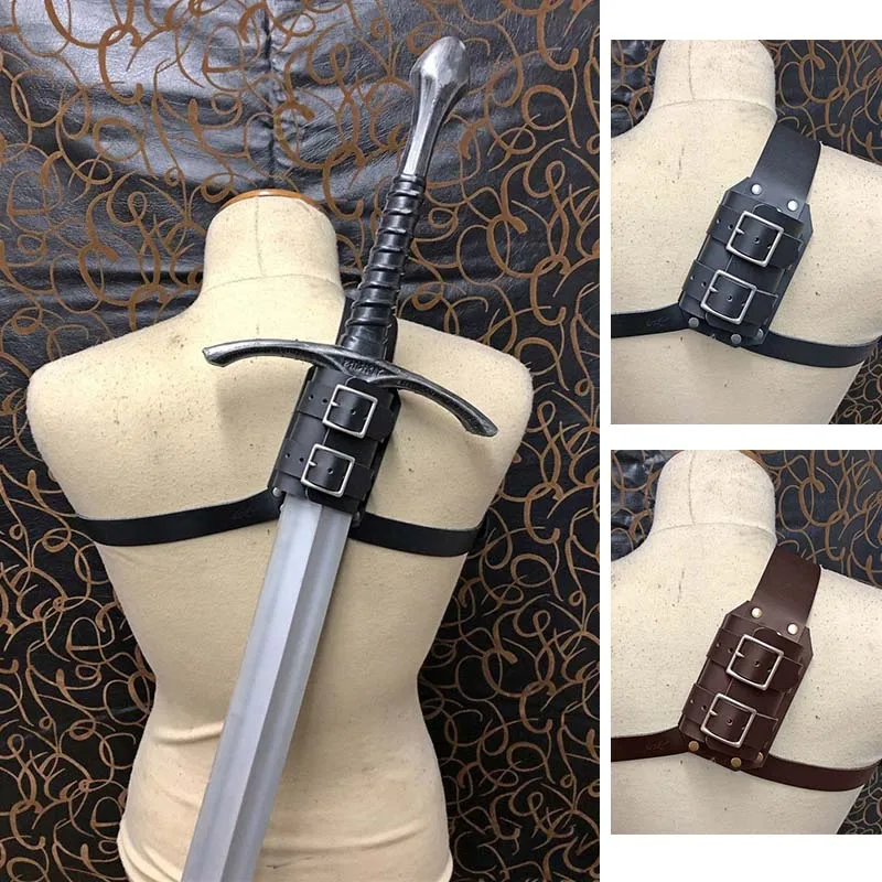 Tracolla medievale porta spada fodero fodero per uomo adulto Larp Knight arma Rapier cintura fondina Gear puntelli Cosplay