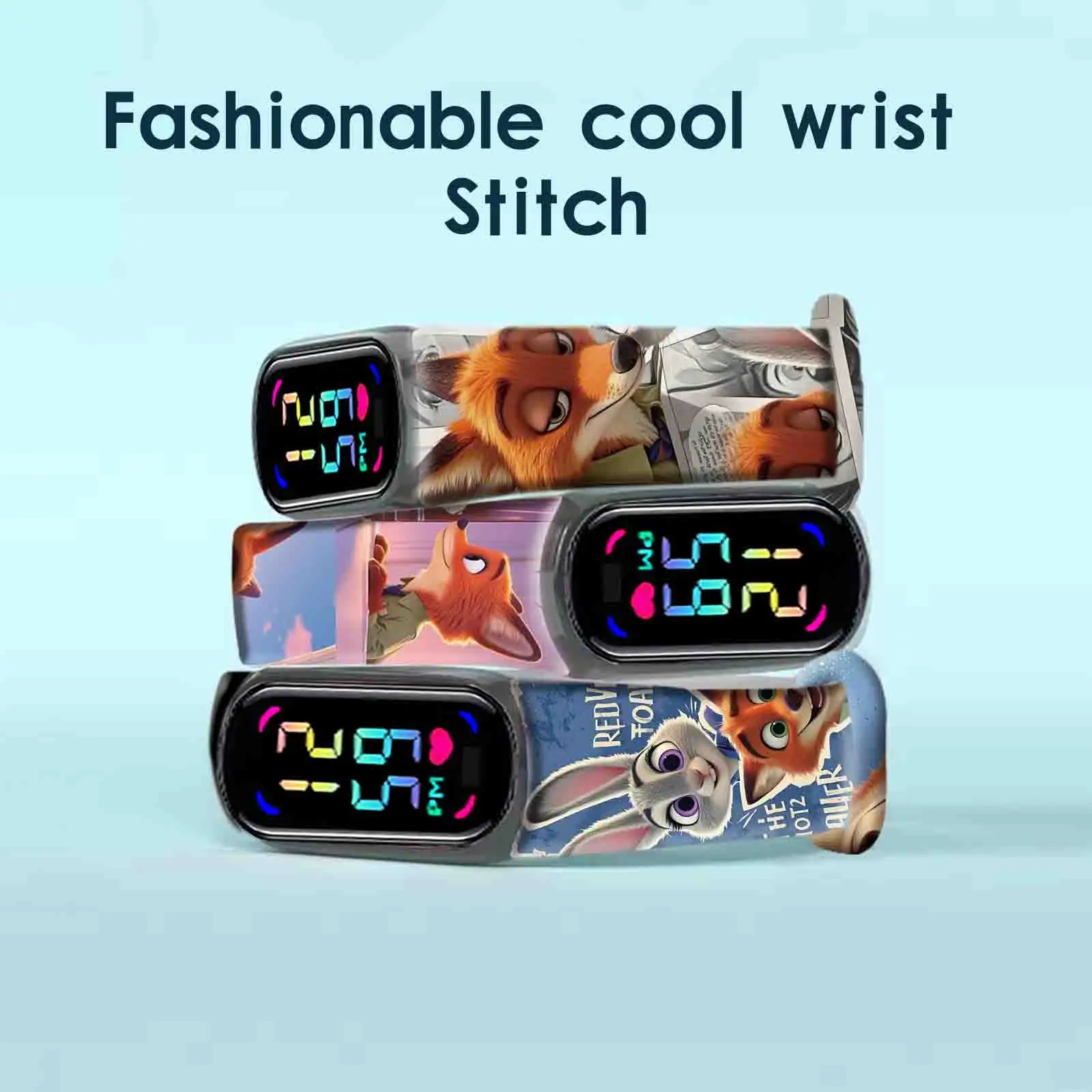 Tali Jam Tangan Resmi Berlisensi Disney Zootopia 2 untuk Xiaomi Mi Band 10/9/8, Tali Silikon Tipis Lembut Motif Kartun, Hadiah untuk Anak-Anak