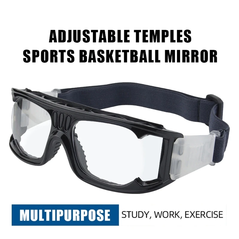 

Sports Goggles Adult Protective Safety Goggles Basketball Glasses for Men with Adjustable Head Strap & Replaceable Lens