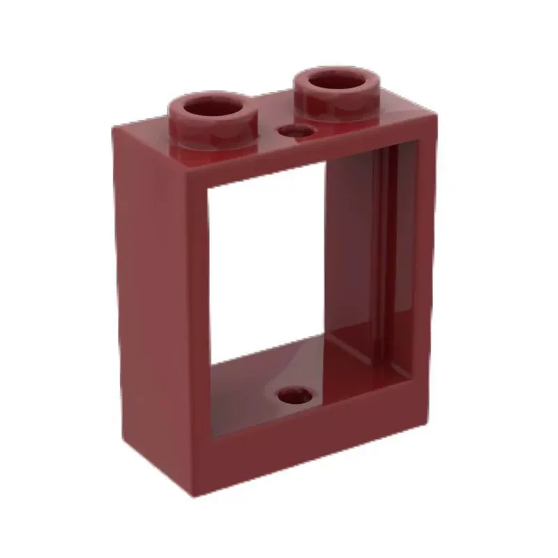 50 Uds rompecabezas partículas 60592 60601 ventana 1x2x2 Kit de bloques de construcción delanteros planos casa ladrillo Idea juguetes cumpleaños regalo de Navidad
