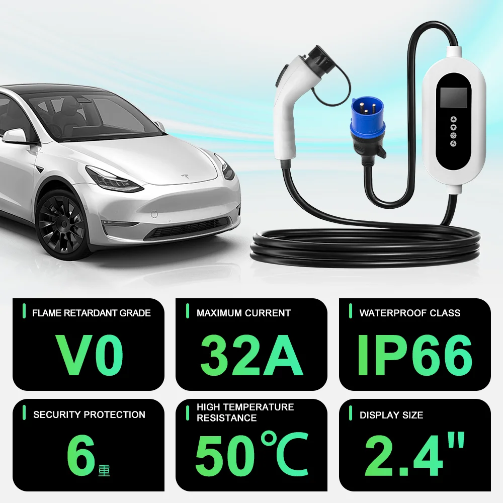 E-mingze pengisi daya ev 7kw GBT ev untuk rumah UE