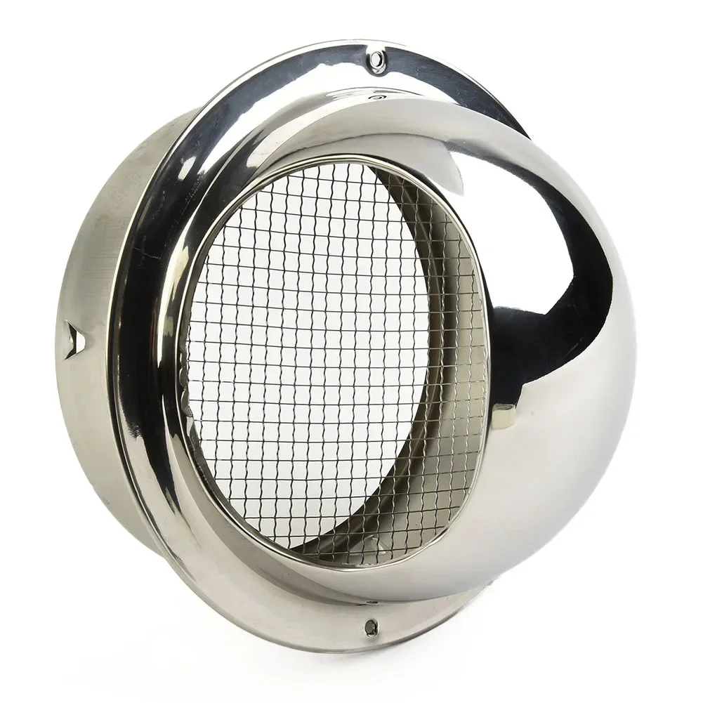 Convenient Stainless Steel Round Brushed External Extractor Wall Vent Outlet Suitable for Multiple Ventilation Systems