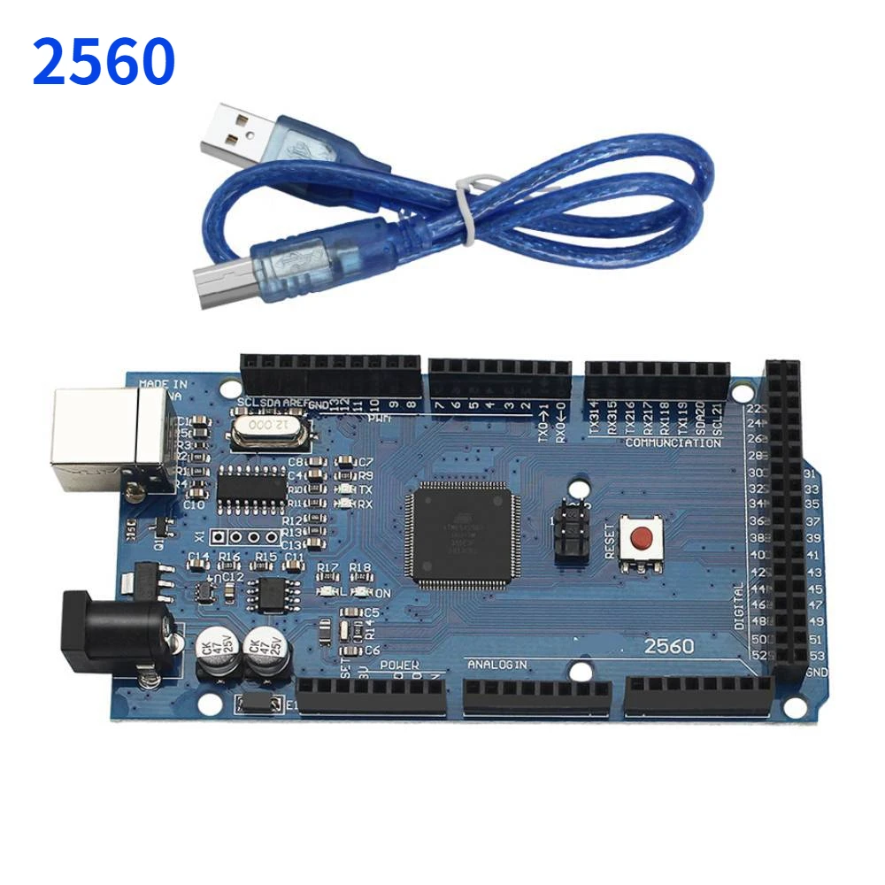 MEGA2560 R4 Improved New 2560 Development Board CH340G Single Chip Microcomputer with USB Cable