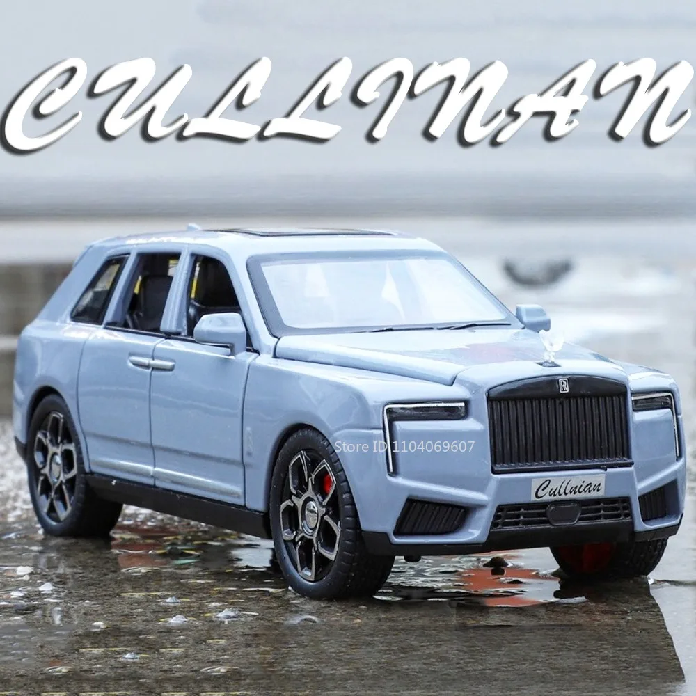 1:32 Rolls-royce Cullinan Wraith Model Toy Cars Alloy Diecast Rubber Tires Doors Opened Pull Back Decoration Vehicles for Kids