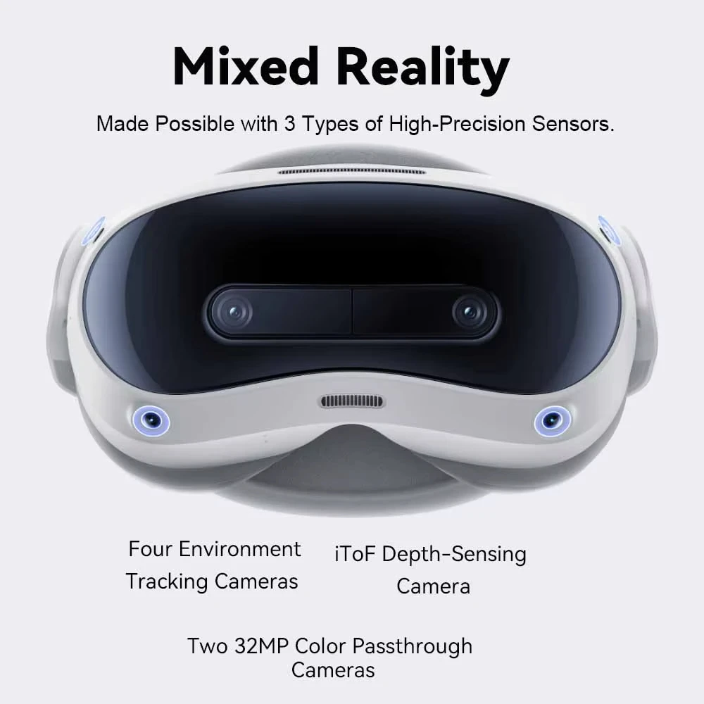PICO 4 Ultra 256GB MR VR نظارات لعبة البث المتقدمة الكل في واحد سماعة الواقع الافتراضي نظارات ذكية مع جهاز تعقب الحركة