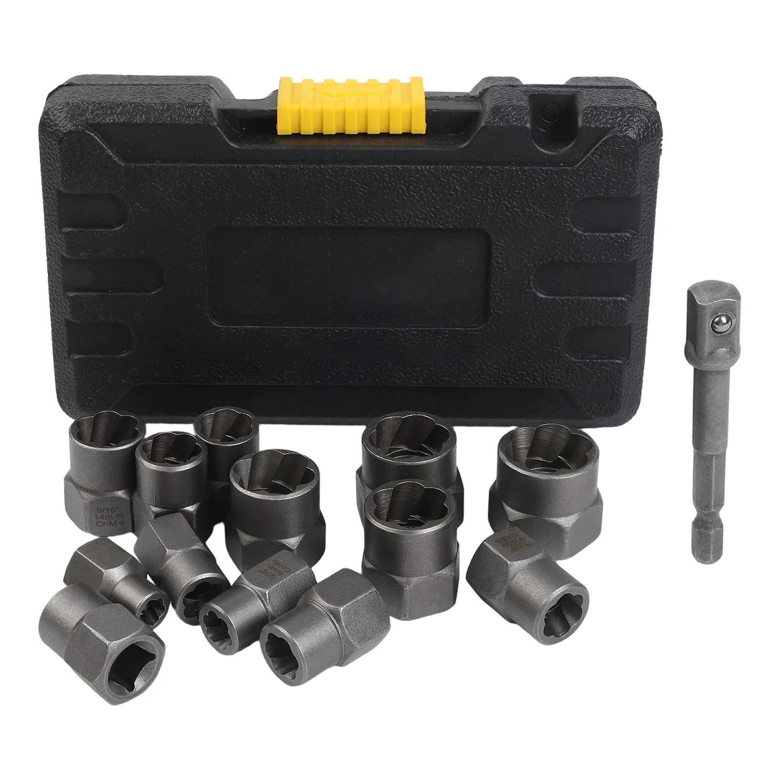 

Home And Automotive Repair 1 4''-3 8'' Hex Adapter Bolt Extractor Set Blow-Molded Storage Chromium-Molybdenum Steel