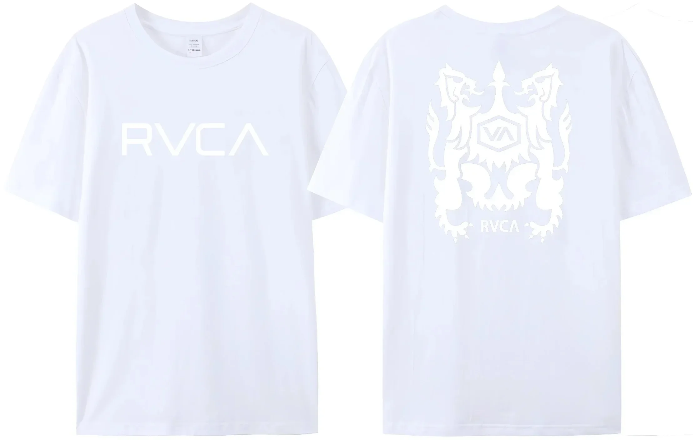 Summer Hot Sale Casual T-Shirt RVCA VA Men\'s Gemini Symmetry100% Cotton Comfortable Best Double Sided Tees