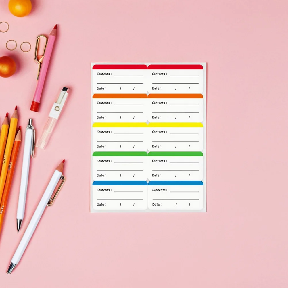 

Removable Freezer Food Labels 50 Sheets High Adhesive Clear Identification Canning Jar Kitchen Organization Food Date Labels