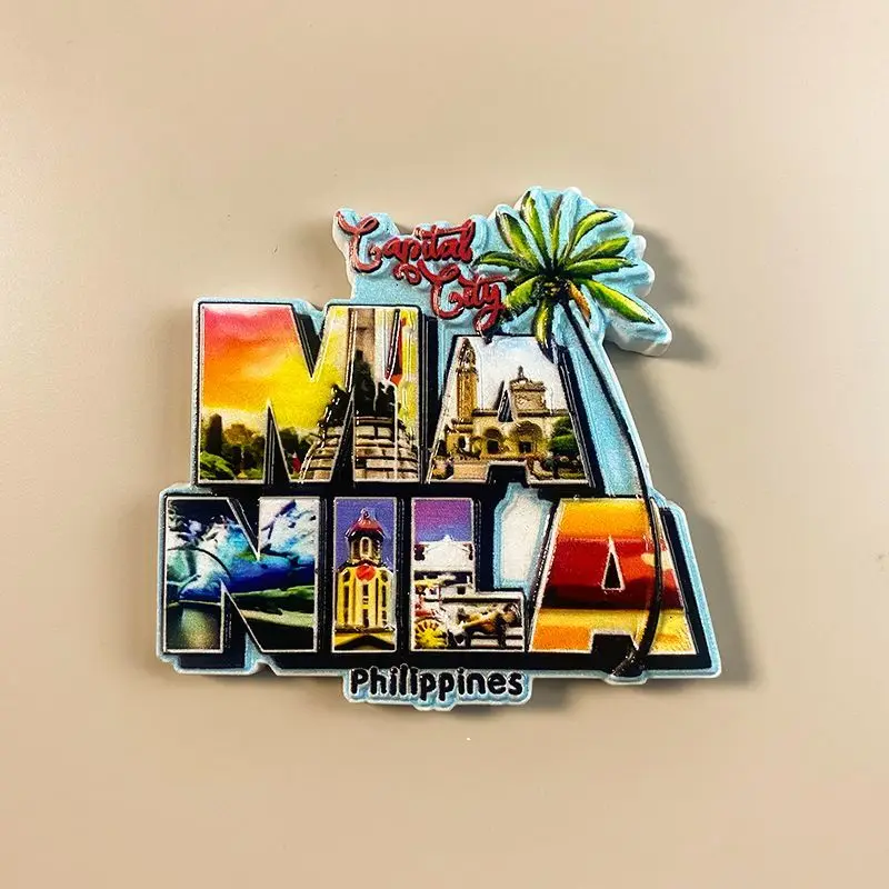 

3D Resin Manila Philippines Fridge Magnets - Cute Decorative Magnets for Room, Home & Kitchen Decor -Fridge Magnets