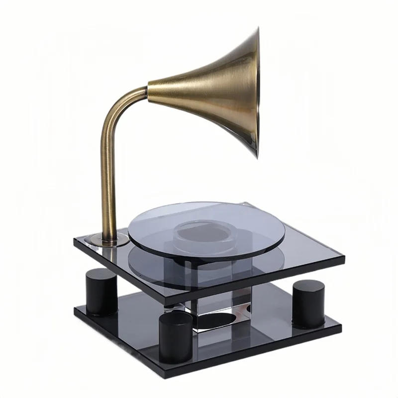 European retro style crystal projection phonograph desktop ornament living room study TV cabinet model room soft decoration