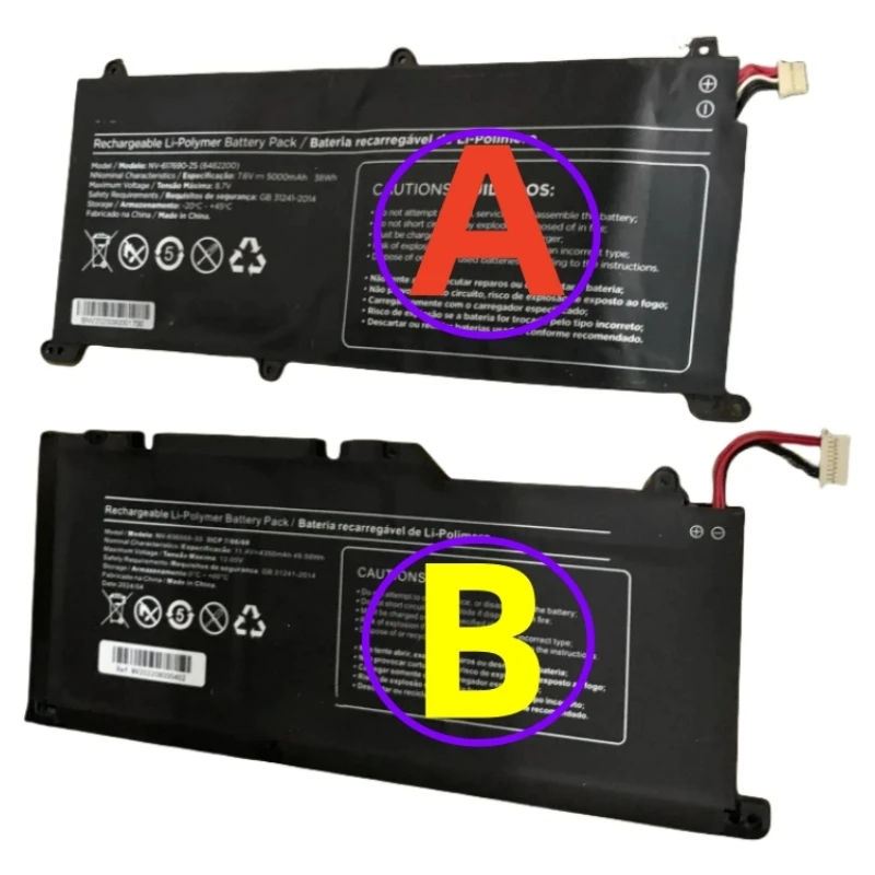 For Casper Nirvana C350 I3 I5 NV-636668-2S NV-636668-3S 11.4V Battery 7.6V NV-617690-2S (6482200) For Positivo MASTER N2140