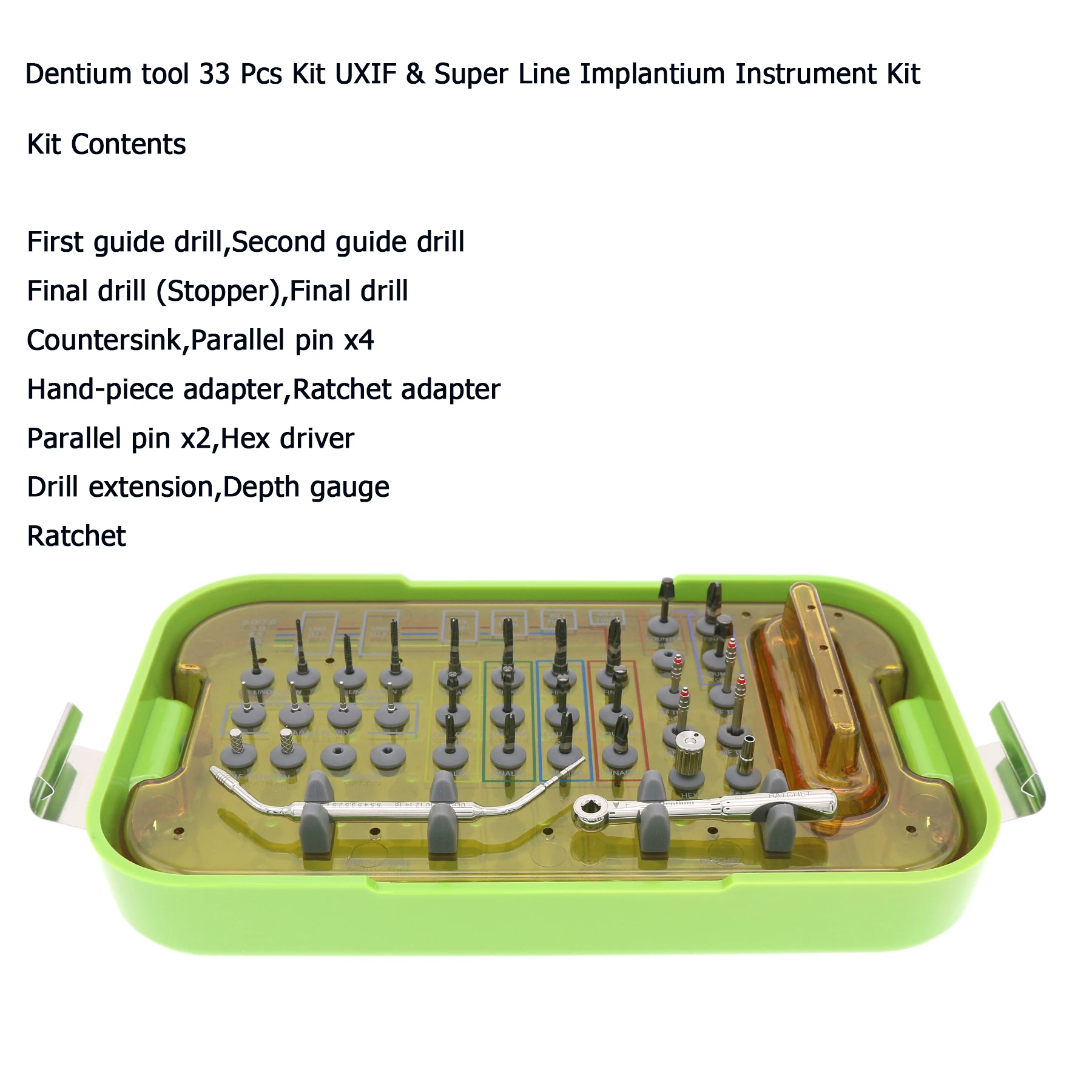 100% Original Dentium Implant Surgical Kit Dental SuperLine Implantium Surgery Instrument KIT Dental Tool