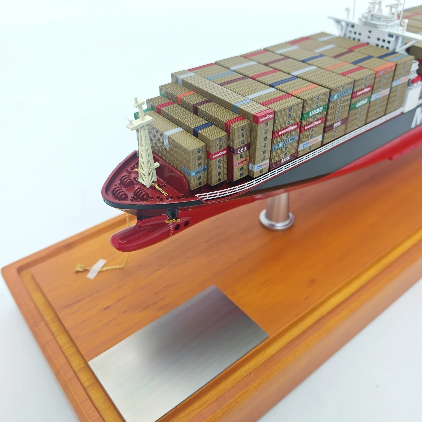 1/600 محاكاة البحر الأبيض المتوسط الحاويات نموذج باخرة 70 سنتيمتر مصنوعة من مادة سبيكة السفن نموذج ثابت السفينة لعبة الزينة #4