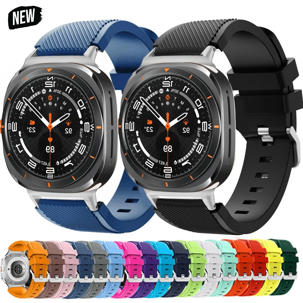 Silicone Strap For Samsung Galaxy watch 7 ultra 47mm Accessories belt correa Sport Bracelet For Galaxy Watch Ultra Watchband