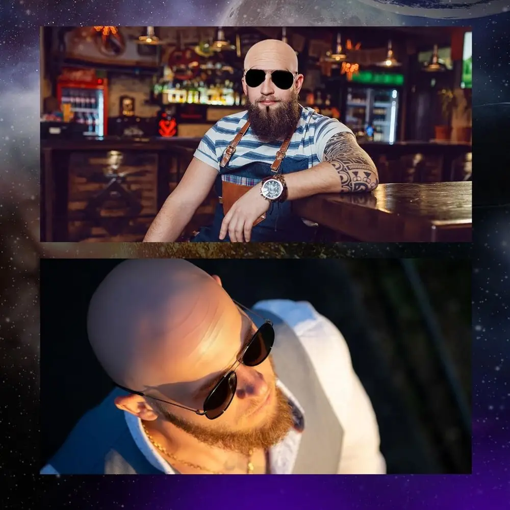 Nowość z okularami Nylonowa czapka z łysą głową Modna czapka z łysą głową Można przyciąć Zestaw kostiumów na Halloween Party Cosplay