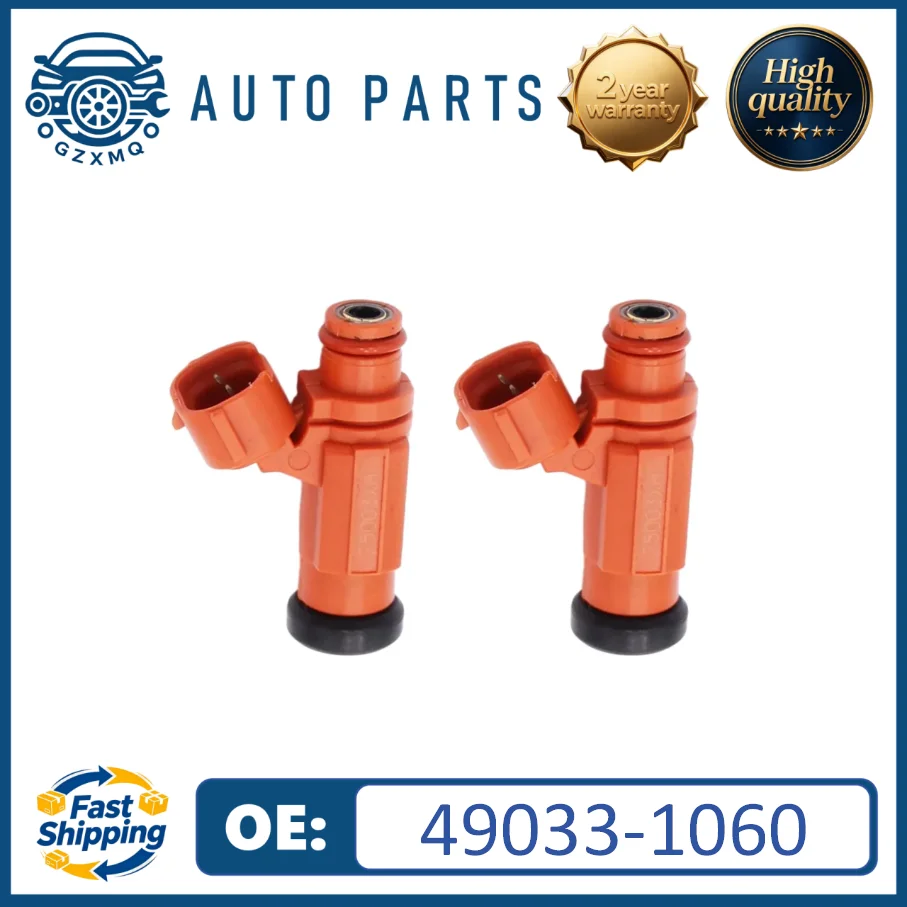 2pcs 49033-1060 Fuel Injectors For Kawasaki 2008-2014 BRUTE FORCE 750 2009-2013 TERYX 750 4X4
