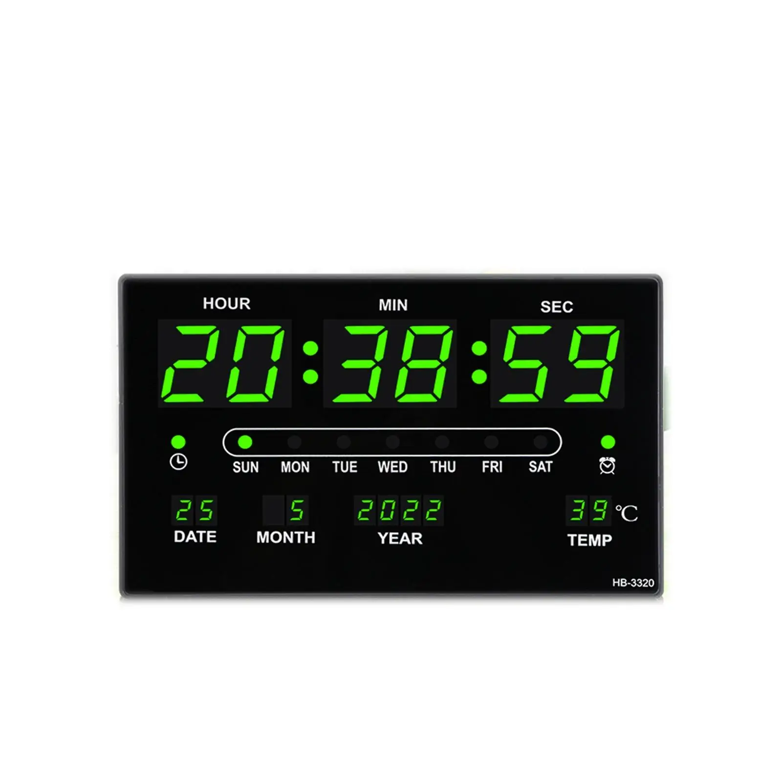 digital Clock, Calendar Electronic Alarm Clocks for Elderly Adults Living Room