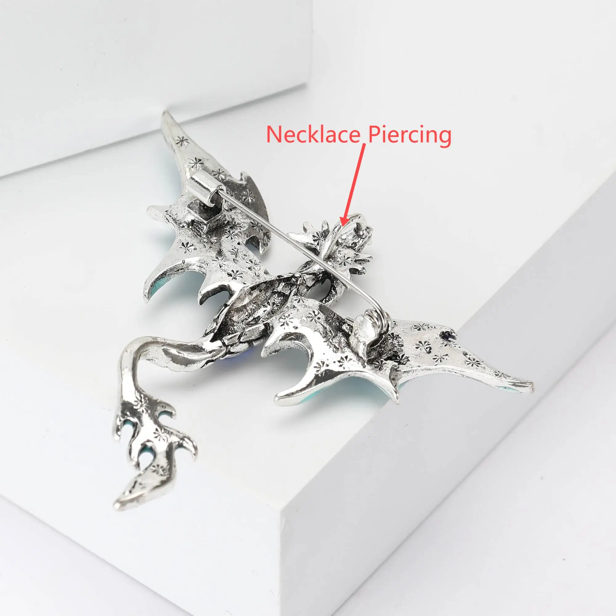 Enamel Dragon Pins for Women Rhinestone Flying Dragons Brooches Office Party Friend Gifts Jewelry Accessories