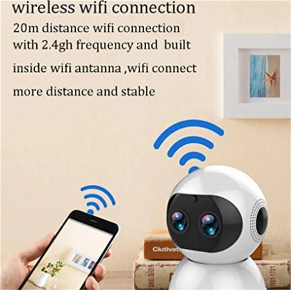 4MP Yoosee APP Dual Lens 8x Zoom 360Degree Wireless PTZ IP Dome Camera  Intercom Home Security Baby Monitor