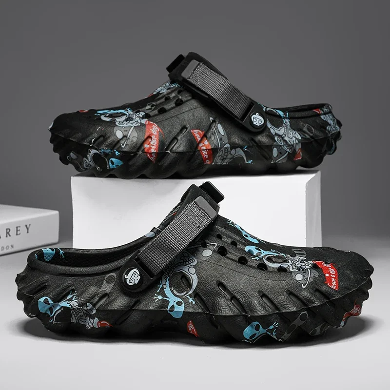 Summer Men Slippers Wear Resistant Anti Slip Men Sandals Fashion Casual Shoes Comfortable Garden Sandals Outdoor Beach Shoes