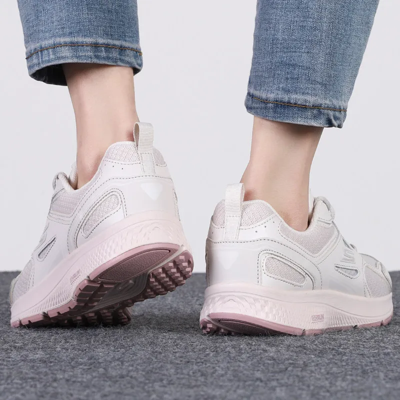 Skechers Womens 128075‑NAT Natural Color Running Shoes Breathable Mesh Lightweight Comfort Walking Casual Couple Sneakers
