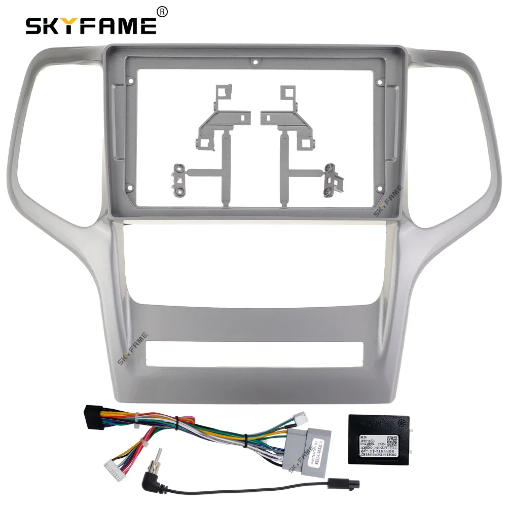 SKYFAME 9/12.3 Inch Car Frame Fascia Adapter Canbus Box Android Radio Dash Fitting Panel Kit For Jeep Grand Cherokee RST Laredo