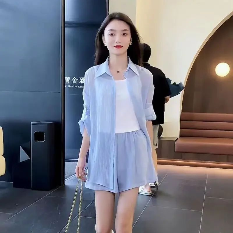 Summer Fashion 2024 Woman Shorts Sleeve New in Short Sets for Women 2 Pieces Matching Vacation Outfits Features Coordinated Kit