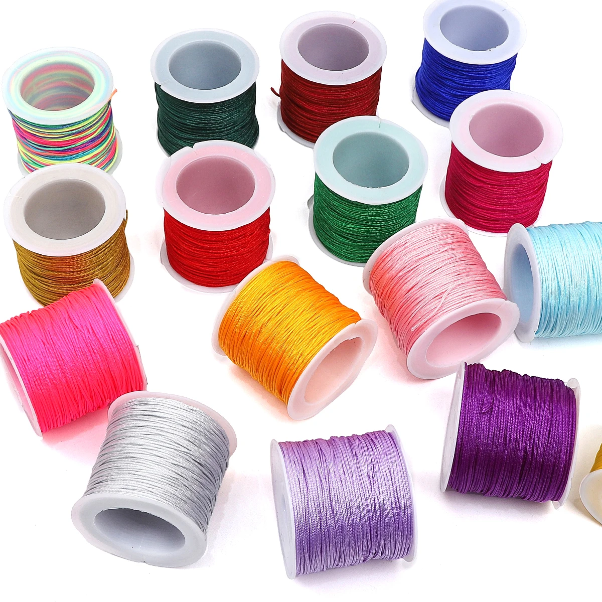 50M/roll 0.8mm Nylon Thread Cord Chinese Knot Cord Bracelet Braided String For DIY Tassels Beading String Jewelry Making