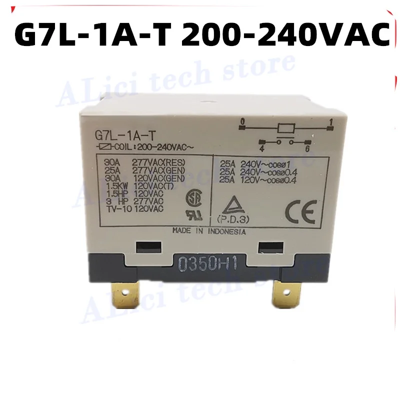 G7L-2A-TUB-24VDC 30A Air Conditioning Home Appliance Power Relay Group Normally Open 220V 200-240VAC 24VDC