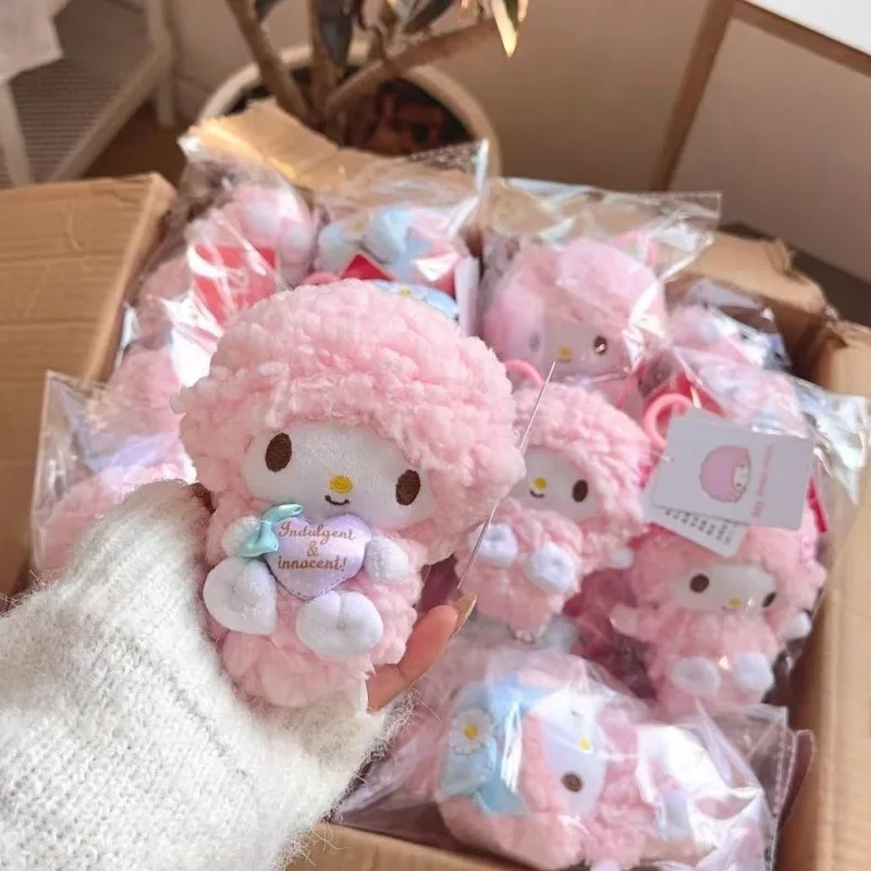 Nouveau mignon mon doux Piano peluche poupée belle Anime rose nœud papillon mon doux Piano agneau sac à dos pendentif peluche jouet cadeau
