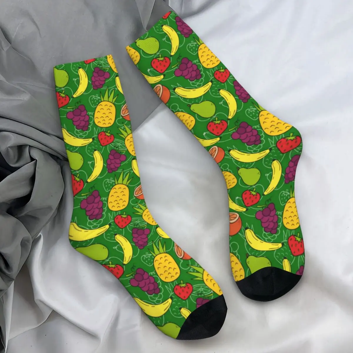 Cartoon Fruit Socks Autumn Banana And Lemon Stockings Novelty Unisex Quality Socks Pattern Outdoor Non Slip Socks