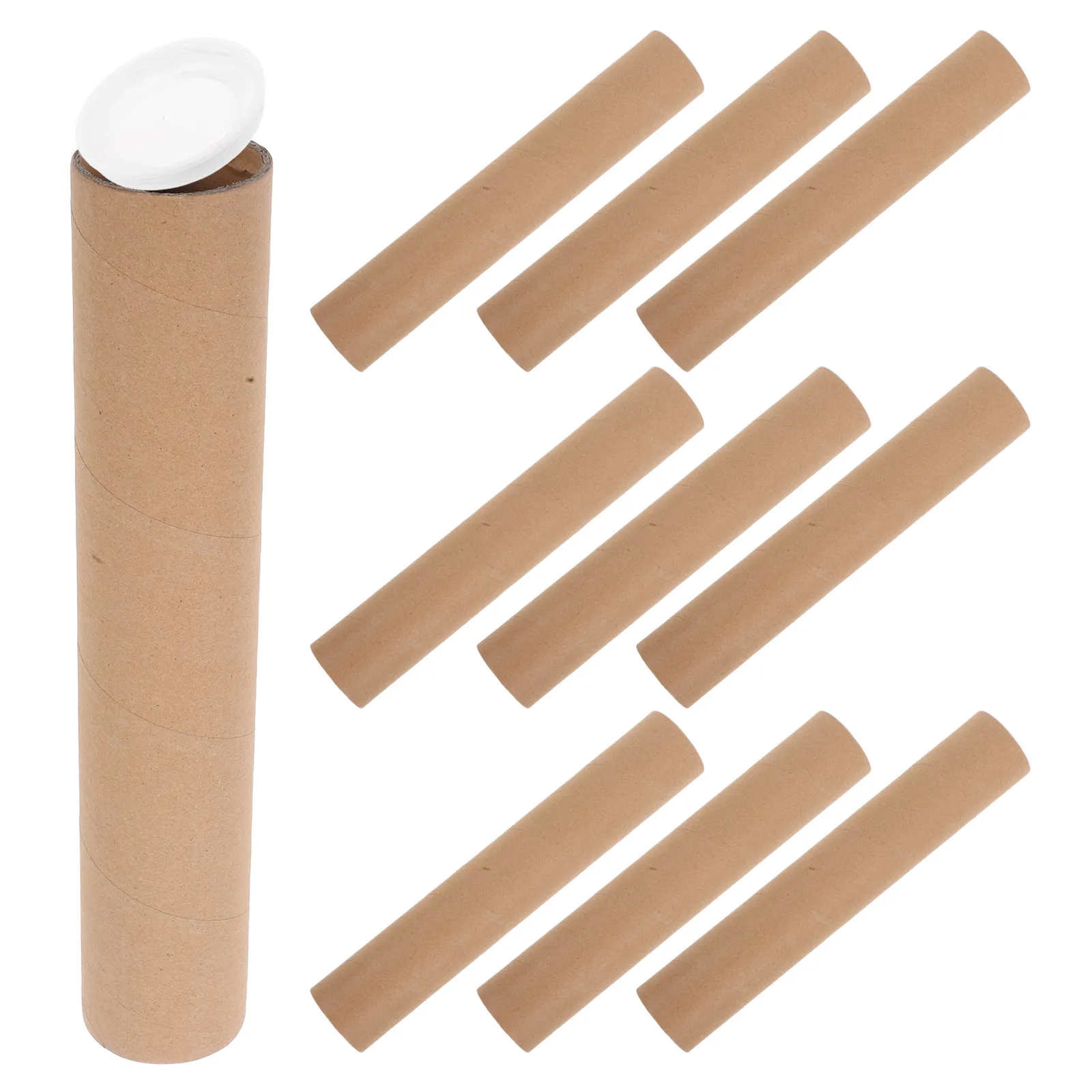 10pcs-sturdy-kraft-postal-tubes-for-mailing-rolled-documents-artwork-posters-maps-drafting-plans-secure-white-cap-protection