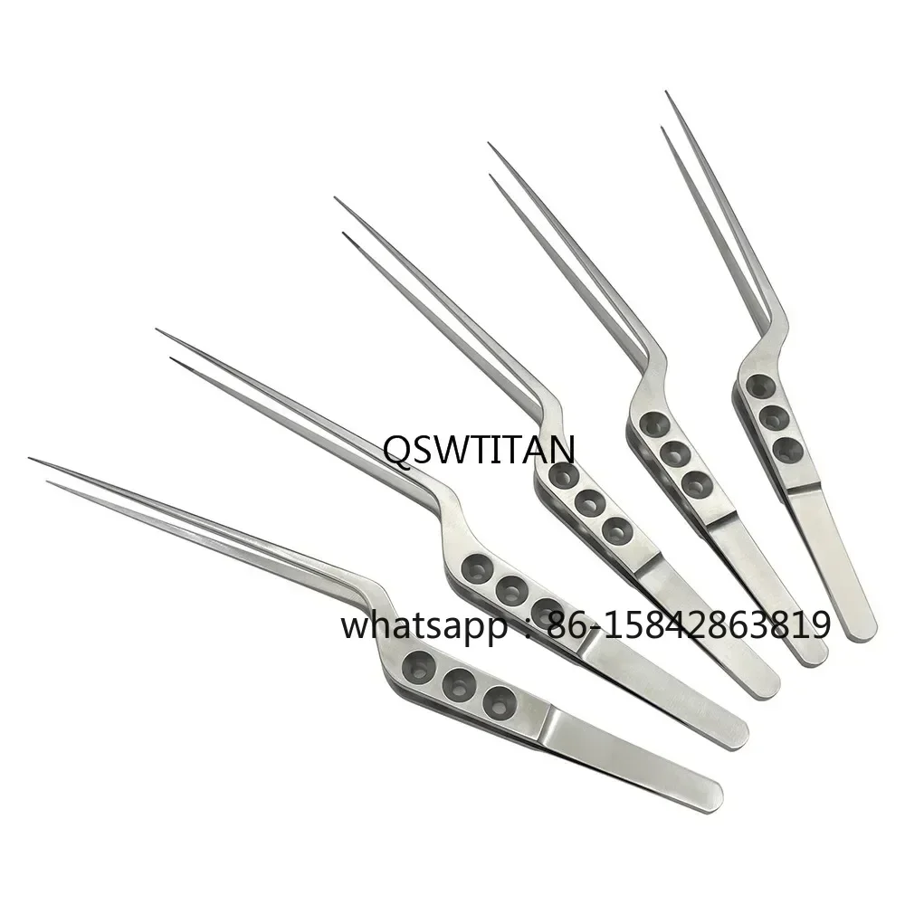 Micro Bayonet Forceps Tissue Forceps Dissecting Forceps for Neuro Surgical Instruments Z Type Stainless Steel