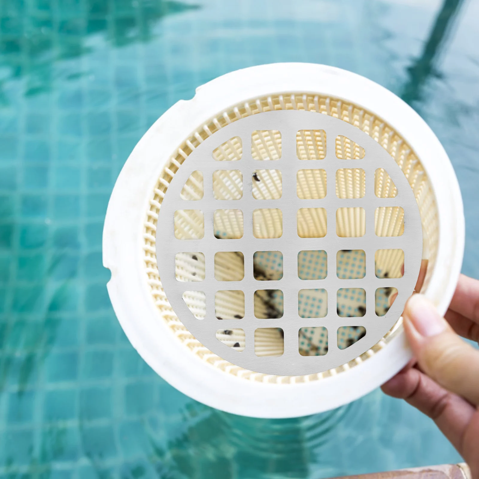 

Metal Filter Stainless Steel Skimmer Net Durable Easy Install Pool Accessories Filter Mesh Skimmer Mesh Inground Pool