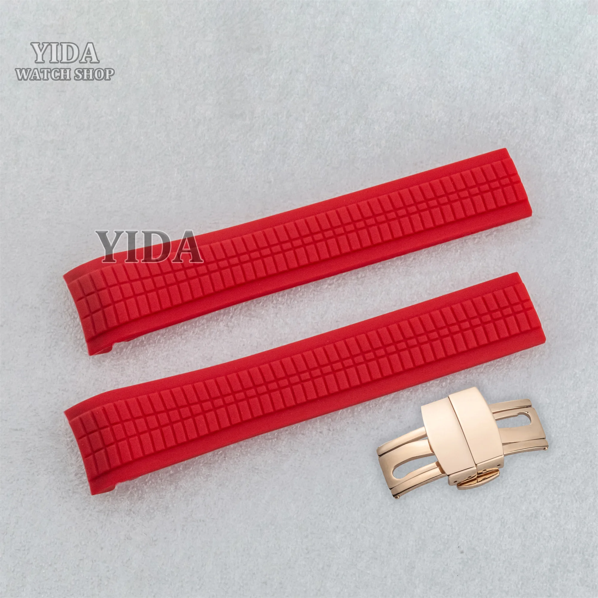 Rubber Watch Strap 21MM Watchbands Bands Replacements for AQUANAUT Nautilus Parts Repair Tools Watch Wristband Accessories