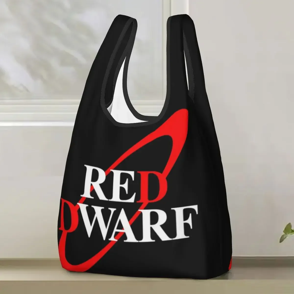 Red Dwarf Log Shopping Bag Portable Tote Bags Foldable Shoulder Shopper Bag Grocery Handbag