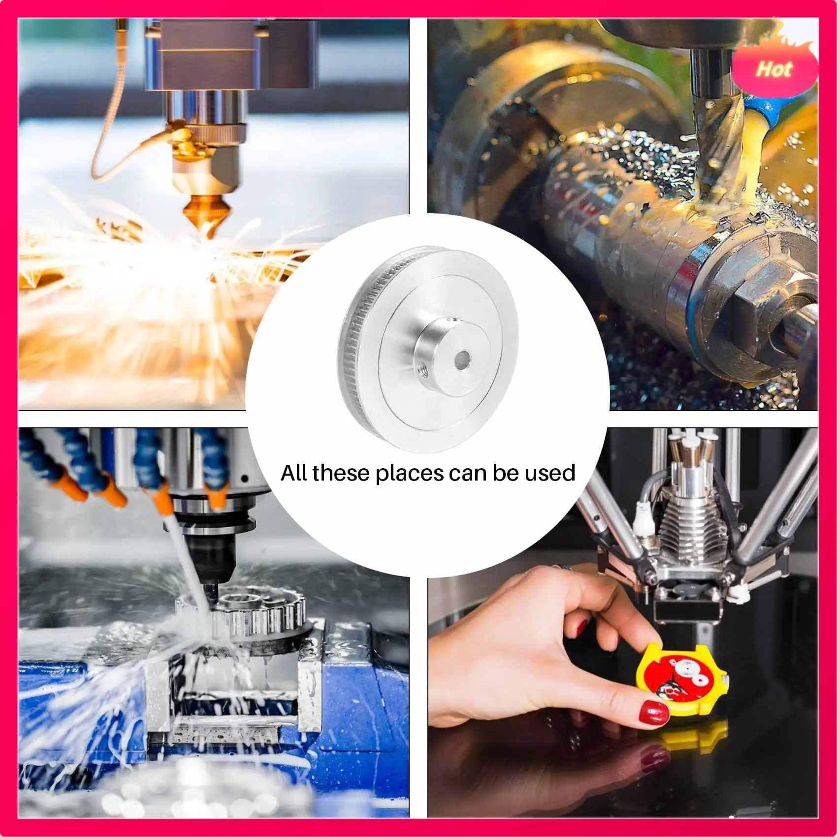 5Mm Boring GT2 80T Katrol Synchrone Wiel 2GT Distributieriem Katrol 80 Tanden Voor Voron 2.4 3D printer 6Mm Breedte Riem