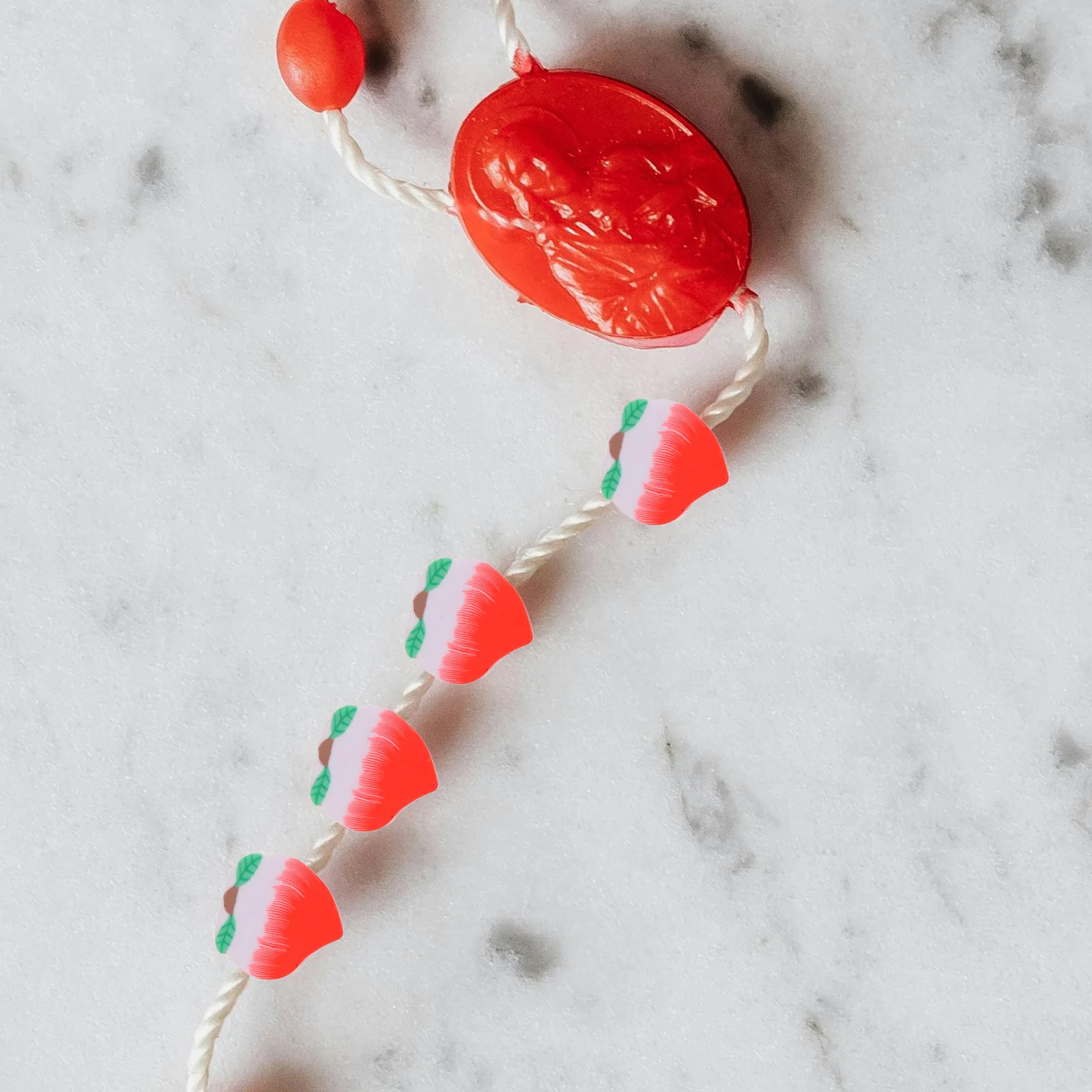 

100 Pcs Polymer Clay Beads Fruit Theme Spacer Earrings Making Jewelry DIY Projects Cute Charms Lightweight Comfortable